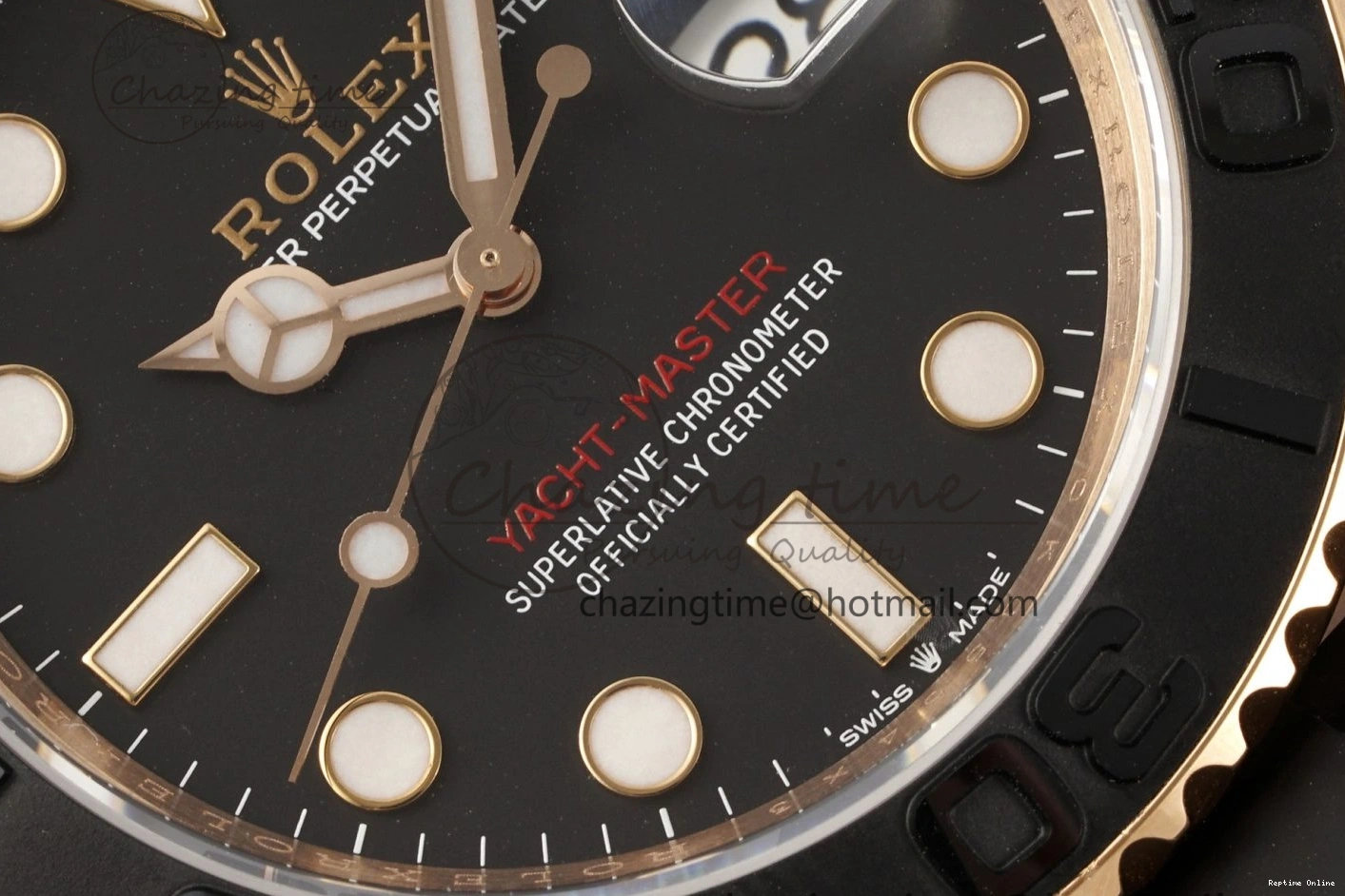 0124 Stretchable Yacht-Master 126655 C+F 1:1 Best Edition Black Ceramic Bezel on Oysterflex Rubber Strap VR 1955